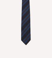 And Brown Stripe Mogador Wool Cotton Tipped Tie