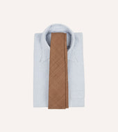 Light Brown Tussah Hand Rolled Silk Tie
