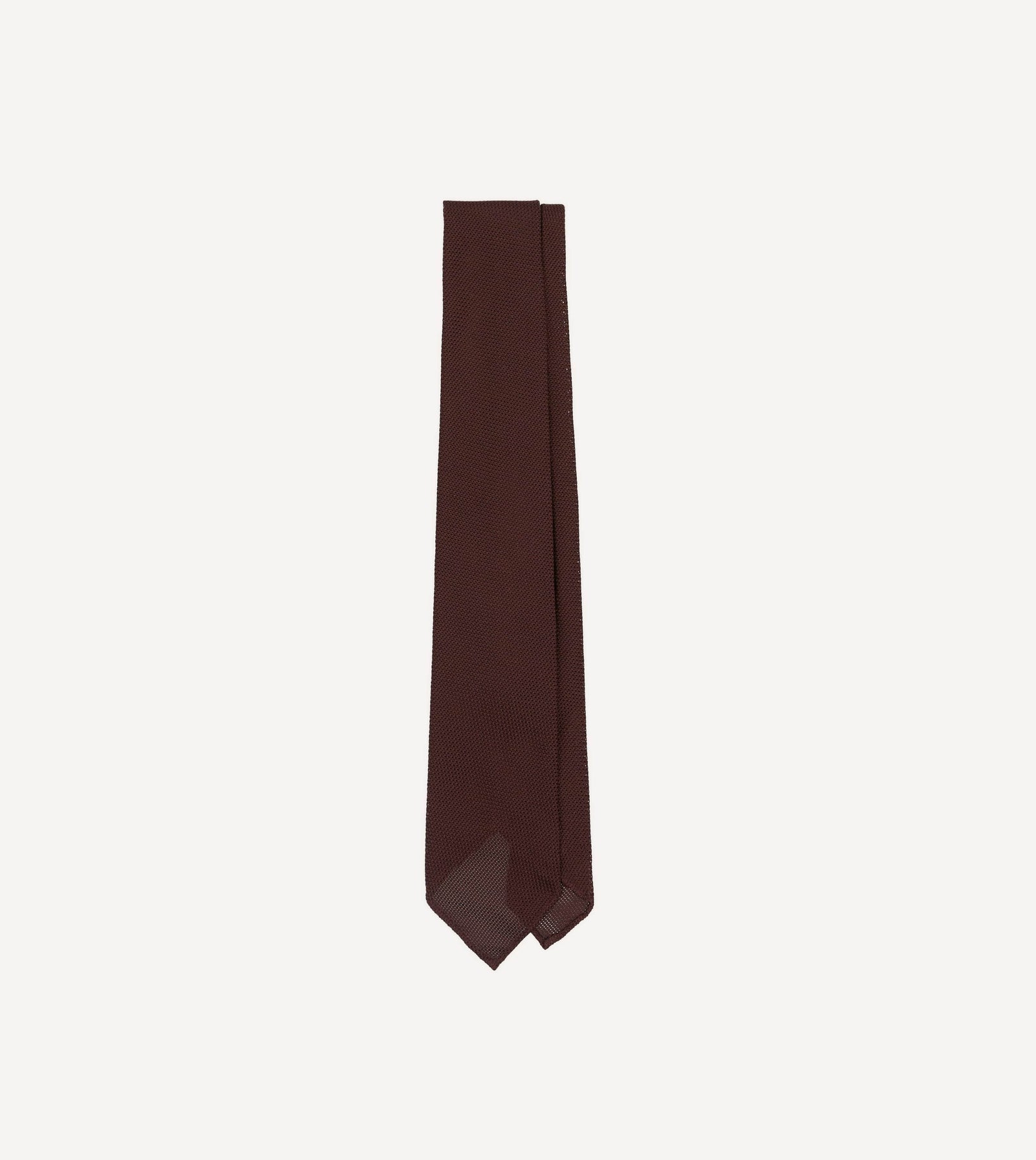 Fine Woven Grenadine Silk Hand Rolled Tie