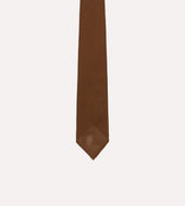 Gold Fine Woven Grenadine Silk Hand Rolled Tie
