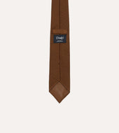 Gold Fine Woven Grenadine Silk Hand Rolled Tie