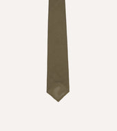 Green Fine Woven Grenadine Silk Hand Rolled Tie