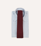 Maroon Fine Woven Grenadine Silk Hand Rolled Tie