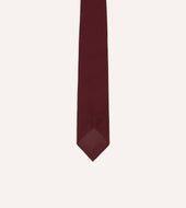 Maroon Fine Woven Grenadine Silk Hand Rolled Tie