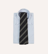 Double Stripe Hand Rolled Silk Grenadine Tie