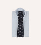 Spots Shantung Silk Hand Rolled Tie