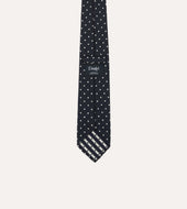 Spots Shantung Silk Hand Rolled Tie