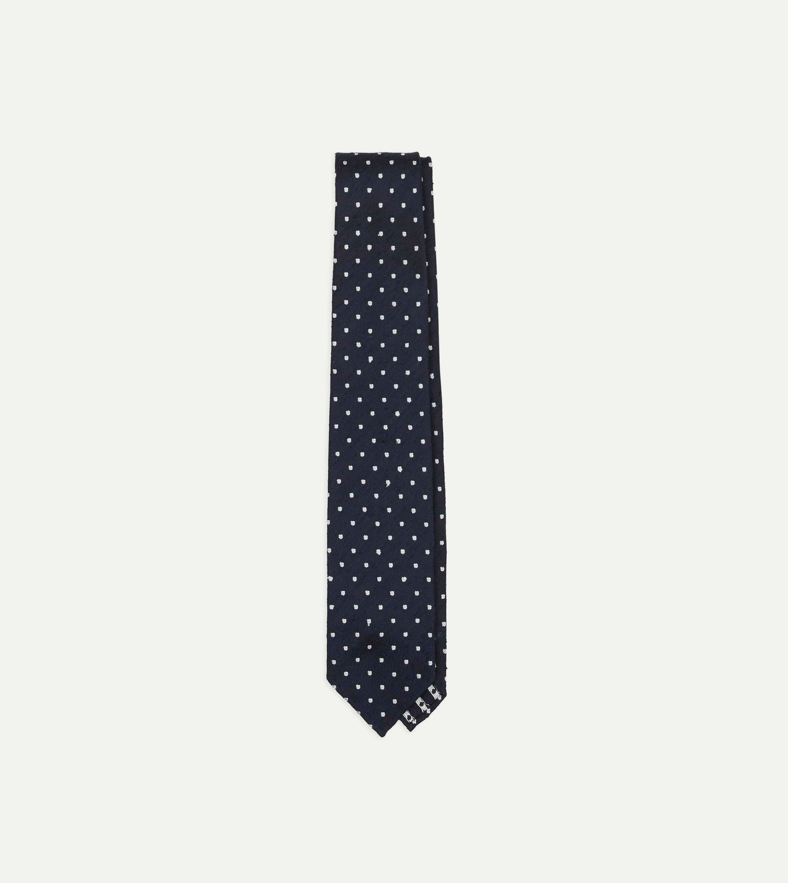 Dots Shantung Silk Hand Rolled Tie