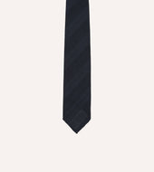 Textured Stripe Hand Rolled Silk Grenadine Tie