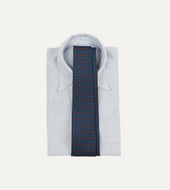 Flower Medallion Print Silk Twill Self Tipped Tie