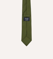 Green 50oz Silk Twill Tipped Tie