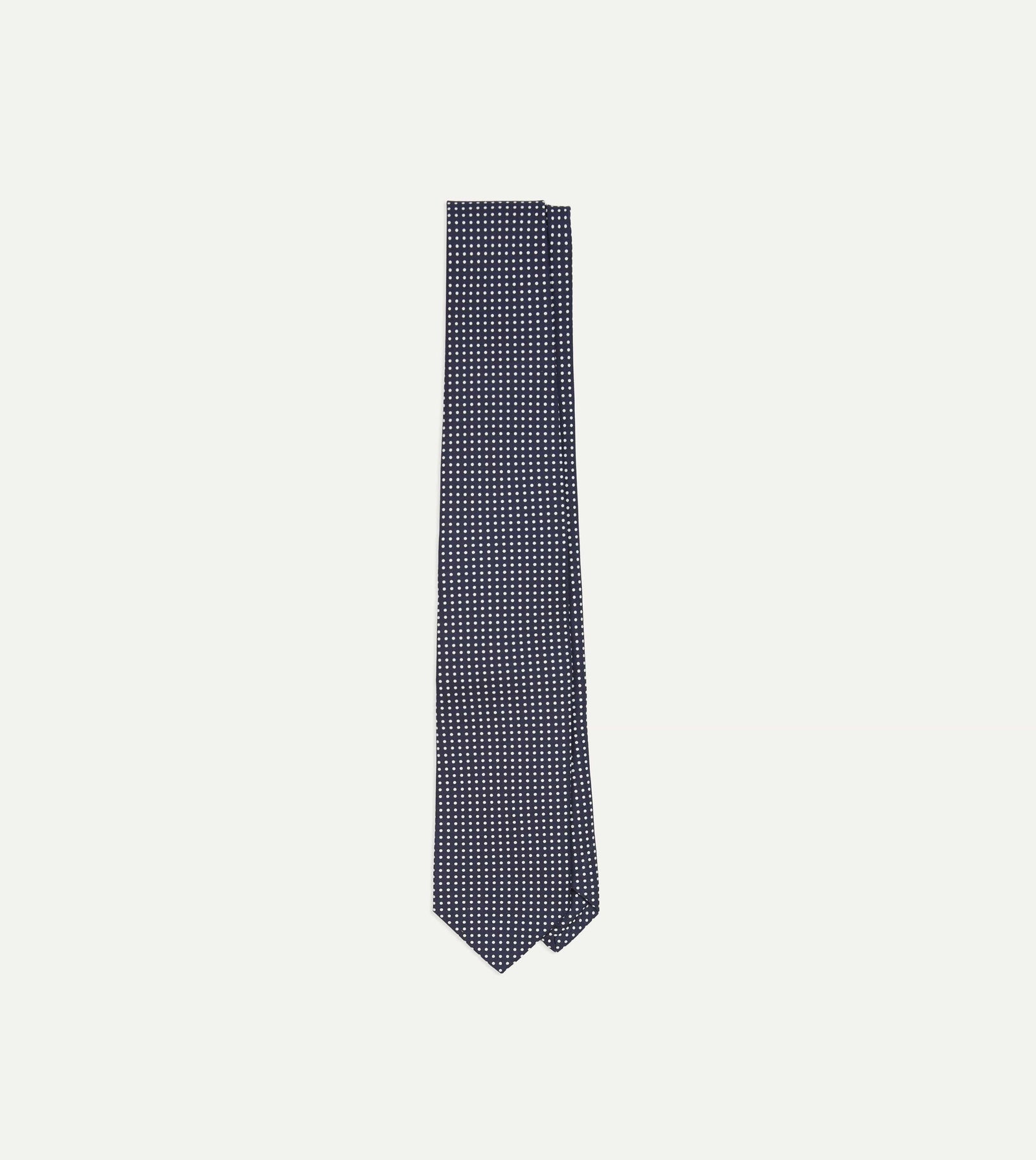 Micro Polka Dot Silk Self Tipped Tie