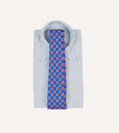 Hexagon Tile Print Silk Self Tipped Tie