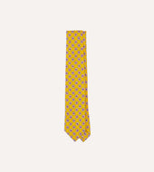 Hexagon Tile Print Silk Self Tipped Tie