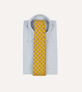 Hexagon Tile Print Silk Self Tipped Tie