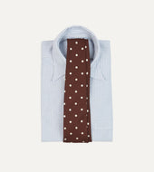Polka Dot Silk Self Tipped Tie