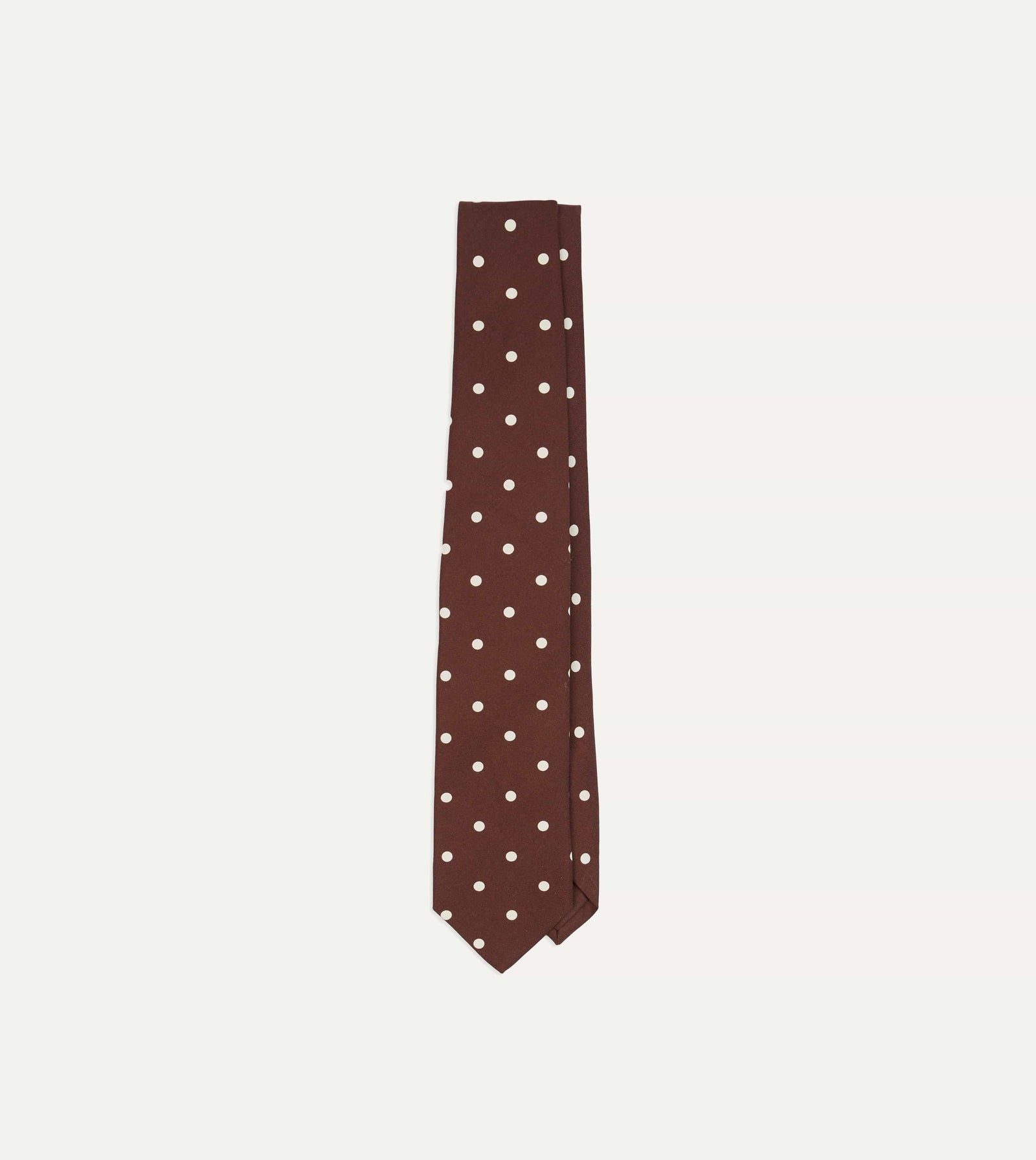 Polka Dot Silk Self Tipped Tie