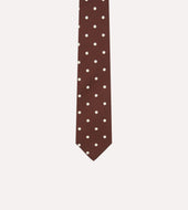 Polka Dot Silk Self Tipped Tie