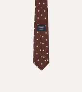 Polka Dot Silk Self Tipped Tie
