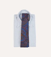 Acanthus Print Silk Self Tipped Tie