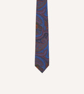 Acanthus Print Silk Self Tipped Tie