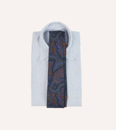 Acanthus Print Silk Self Tipped Tie