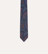 Acanthus Print Silk Self Tipped Tie