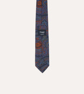 Acanthus Print Silk Self Tipped Tie