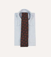 Jumbled Tile Print Silk Self Tipped Tie