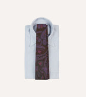Large Paisley Print Madder Silk Self Tipped Tie