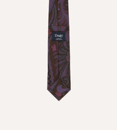Large Paisley Print Madder Silk Self Tipped Tie