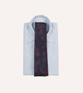 Big Paisley Print Madder Silk Self Tipped Tie