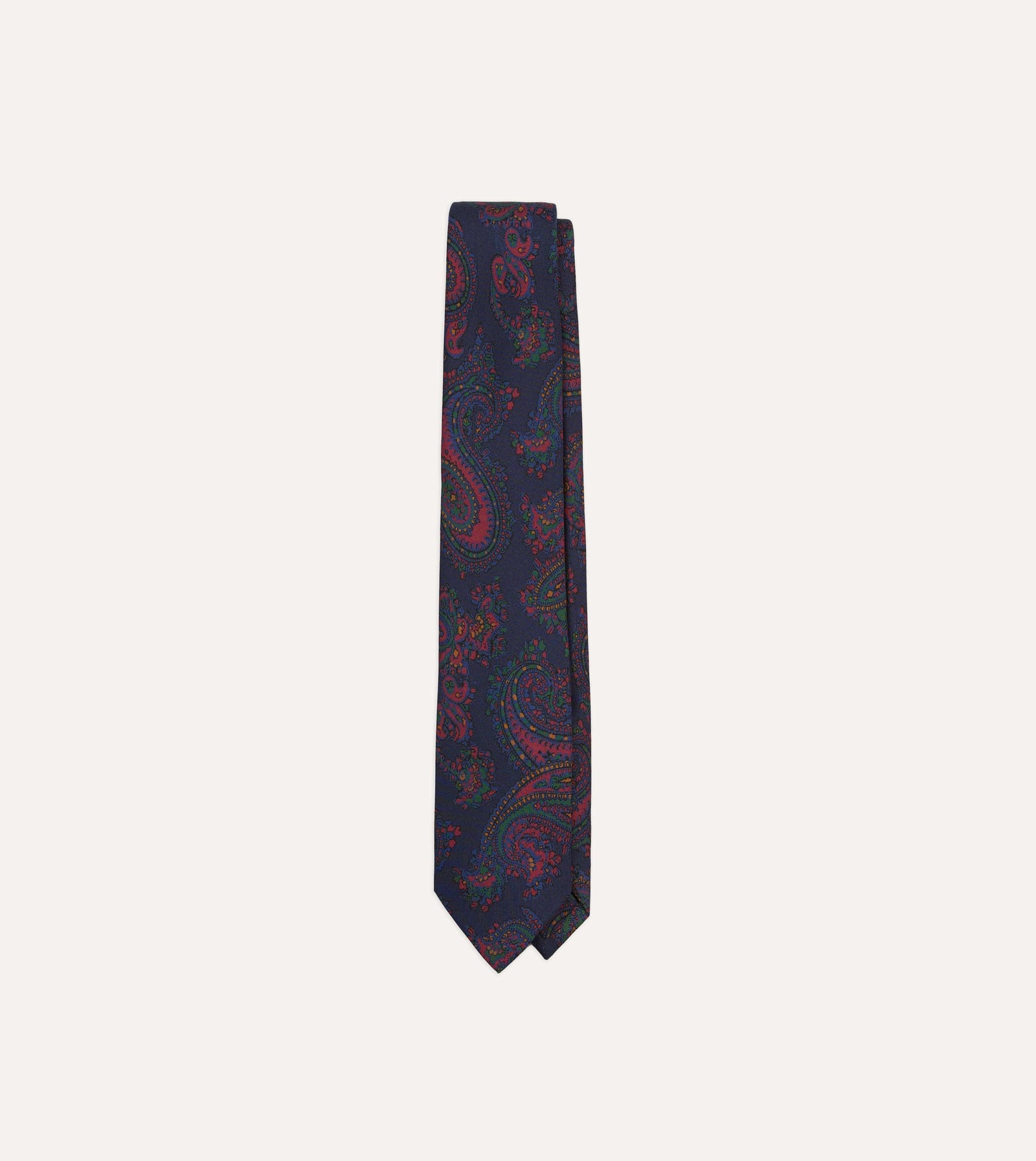 Big Paisley Print Madder Silk Self Tipped Tie