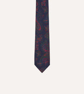 Big Paisley Print Madder Silk Self Tipped Tie