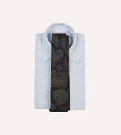 Big Paisley Print Madder Silk Self Tipped Tie