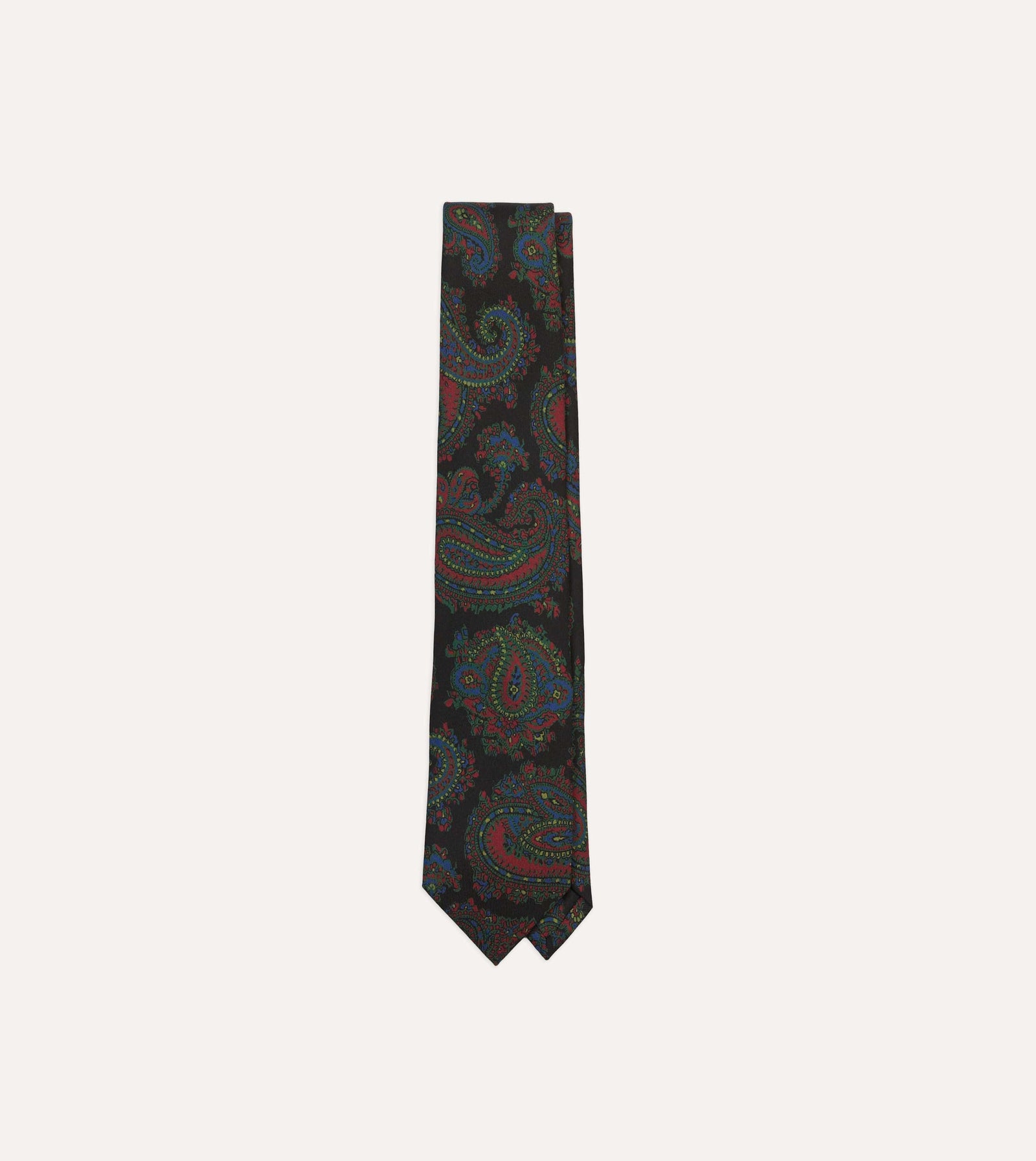 Big Paisley Print Madder Silk Self Tipped Tie