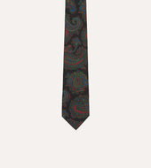 Big Paisley Print Madder Silk Self Tipped Tie