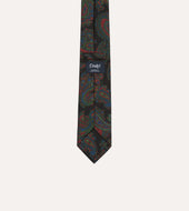 Big Paisley Print Madder Silk Self Tipped Tie