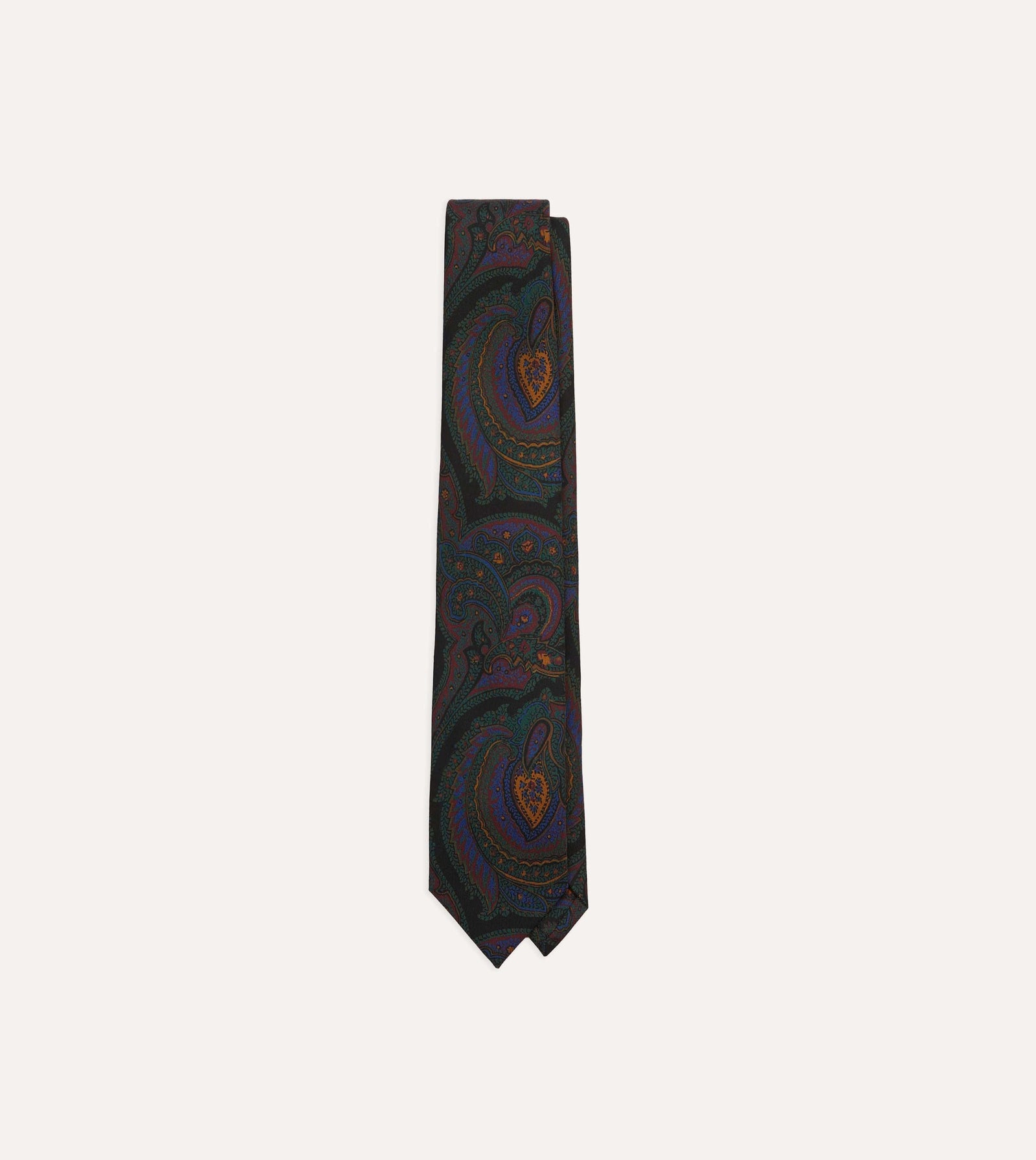 Paisley Print Madder Silk Self Tipped Tie