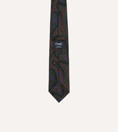 Paisley Print Madder Silk Self Tipped Tie