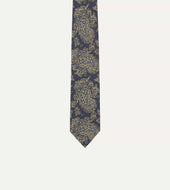 Floral Paisley Print Silk Self Tipped Tie