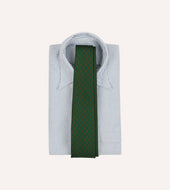 Green Diamond Medallion Self Tipped Silk Tie