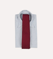 Magenta Diamond Medallion Self Tipped Silk Tie