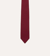 Magenta Diamond Medallion Self Tipped Silk Tie