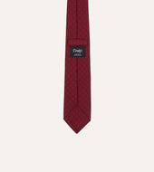 Magenta Diamond Medallion Self Tipped Silk Tie