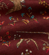 Unicorn Print Wool Silk Scarf