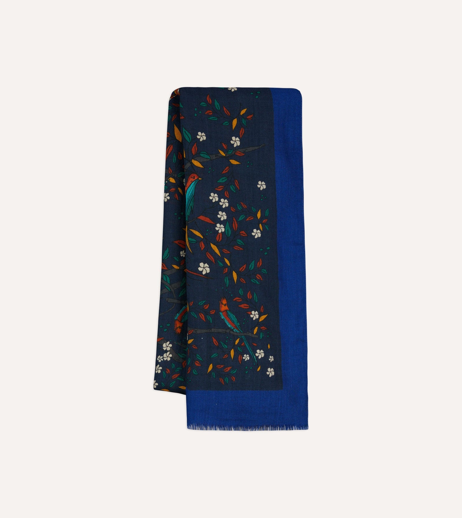 Birds Of Paradise Print Wool Scarf