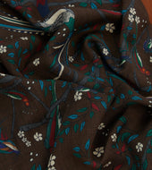 Birds Of Paradise Print Wool Scarf