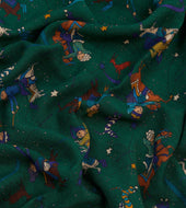 Mughal And Stars Print Wool Scarf