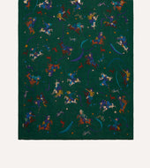 Mughal And Stars Print Wool Scarf